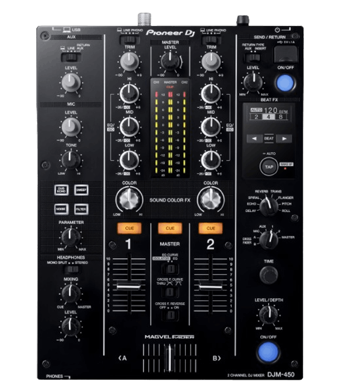 Pioneer DJM-450. Mezcladora DJ de 2 canales con Beat FX