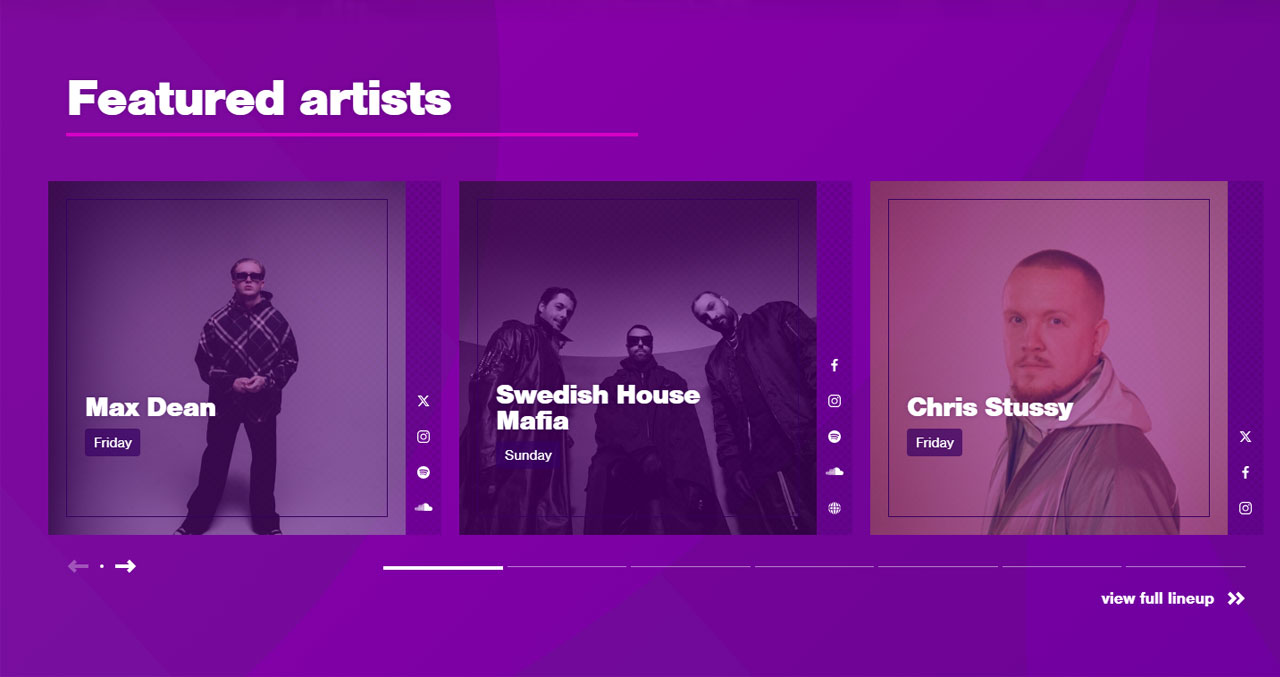 Headliners. Creamfields 2026 Lineup